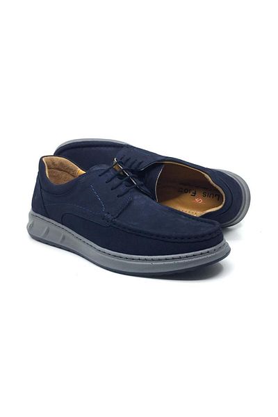 Luis Figo Orthopedic Men's Loafers - 100% Genuine Nubuck Leather, Comfortable Casual Shoes, Large Shoes 40-48