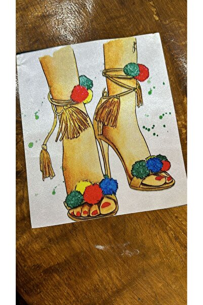 Gönülden Tasarım 21x18 cm Šareni utegnuti šivaći aplikacni saten