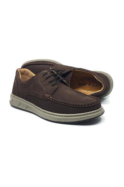 Luis Figo Ορθοπεδικά ανδρικά loafers - 100% γνήσιο δέρμα Nubuck, άνετα casual παπούτσια, μεγάλα παπούτσια 40-48