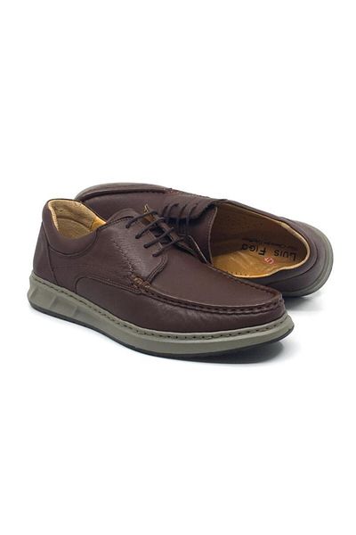 Luis Figo Men's Orthopedic Loafers - 100% Genuine Leather, Comfortable Casual Shoes, Large Shoes 40-48