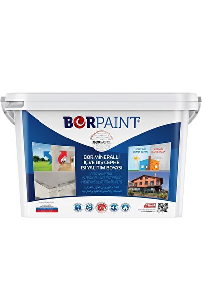 BORPAİNT Iç-dış Cephe Bor Mineralli Isı Yalıtım Boyası 18 Kg