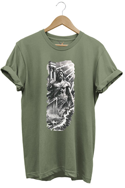 WİDİ Grčka mitologija Parthenon Zeus Štampano Minimalni regularni kroj 100% p...