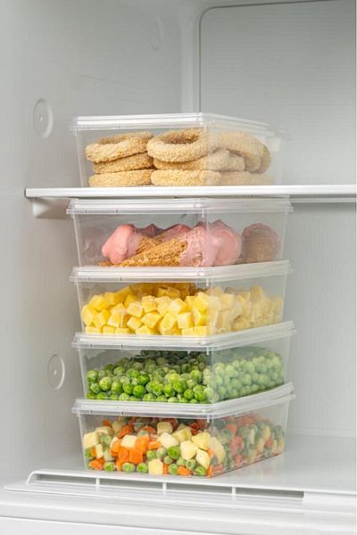 Çelik Express 2 Lt Capacity - 5 Self-Lid Storage Containers Suitable for Deep Freezer