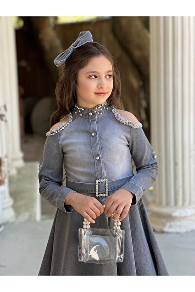 ugurbocegicocukdunyası Κοριτσίστικο φόρεμα 5 τεμαχίων - Uğurböceğiçocuk, Vildan Omuz Taşlı, Püsküllü