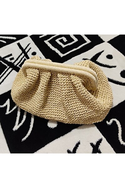 ÖZLEM HANDMADE El Örgüsü Burslu Hasır Çanta