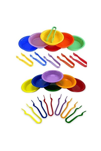 Zep Toys Eğitici Montessori Aktarma Seti 24 Parça, Kase Ve Cımbız Seti, Kase Ve Maşa Seti 12+12(24 Parça)