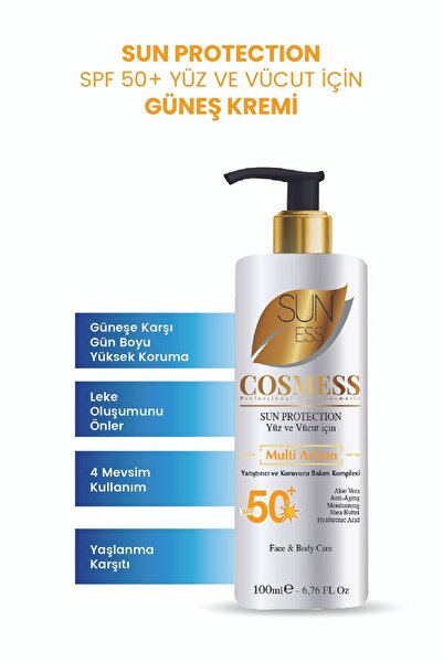 50 Spf Güneş Koruyucu - Yüz Ve Vücut Koruyucu 100 ml - Suness