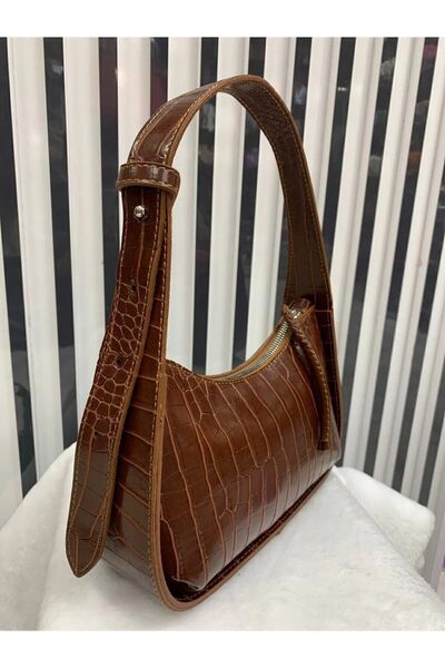 YMZBAG حقيبة باغيت نسائية منقوشة بنقشة التمساح