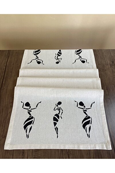 pamukidea Pânză de in din bumbac Buldan, cu model pentru fete care dansează