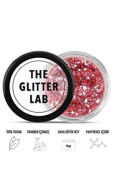 The Glitter Lab Gel Form Shiny Glitter - Glam Rose