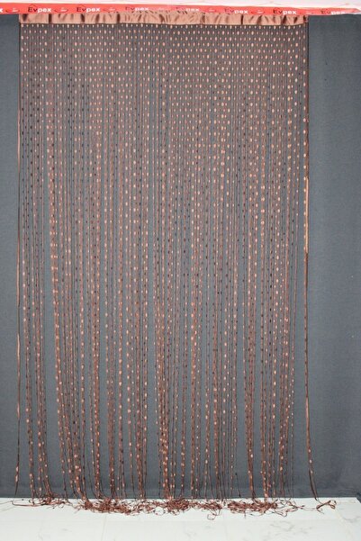 Evpex İp Perde Kahverengi Desenli