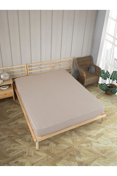 uykulife home collection Uykulife Gold Series - Μονό σεντόνι Milk Coffee Fitted