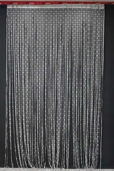 Evpex İp Perde Gri Desenli