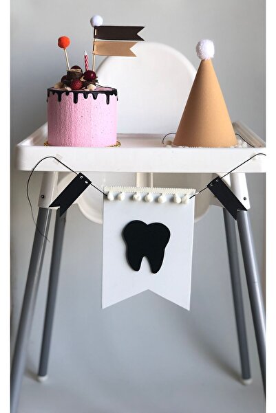 aloha concept Банер за столчето за хранене „Първият ми зъб“ - декорация за стена