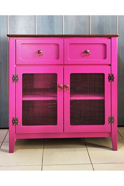 VİLLAÇAM AHŞAP TELLİ DOLAP FUŞYA TEL DOLAP
