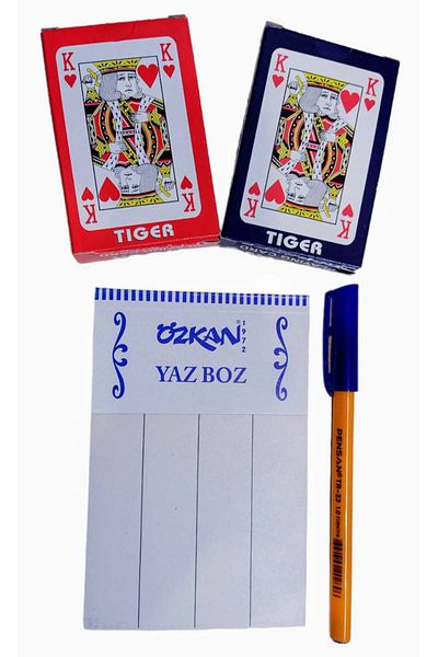 izmir yazici servis Tiger A/30 Playing Cards - Double Deck - Puzzle Paper and Pen Gift