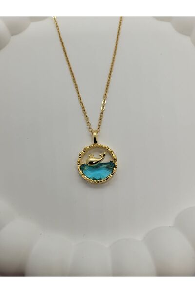 LİLİA قلادة من الفولاذ على شكل حوت