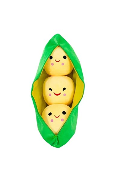 NB market bezelye taneleri ve kesesi 40cm sevimli gülen bezelye peluş oyuncak