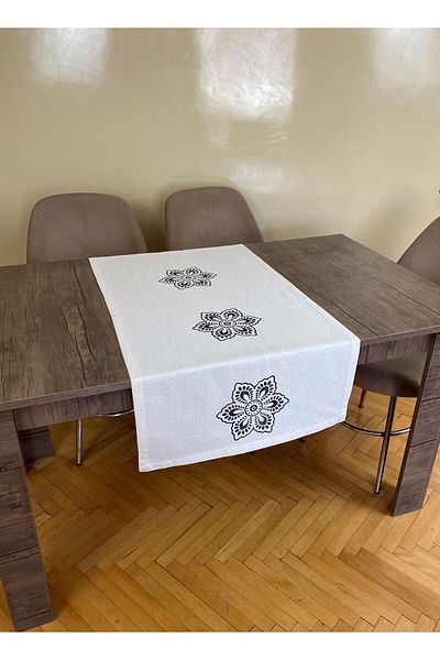 pamukidea Mandala cu model Runner Woodblock Printed Stone Print Buldan Lucru manual Bumbac In Pânză Față de masă Ranır