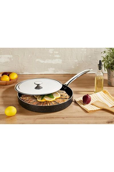 FALEZ Black Line 30 Cm Fish Pan BLN3061