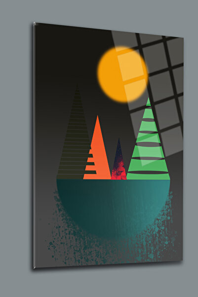 glassartdesign Tablou din sticlă cu model geometric