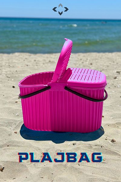 LİGROUND BEACHBAG - 30 LT Σκληρή Πλαστική Τσάντα Παραλίας 3 τεμαχίων, Πικ-νικ/Καλάθι Παραλίας 2 τμχ