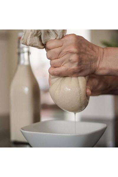 ÇANTAPAK Bitkisel Süt Torbası Organik Yoğurt Süzme Kesesi Yıkanabilir Keten Kese Natural Tekstil Sütbezi