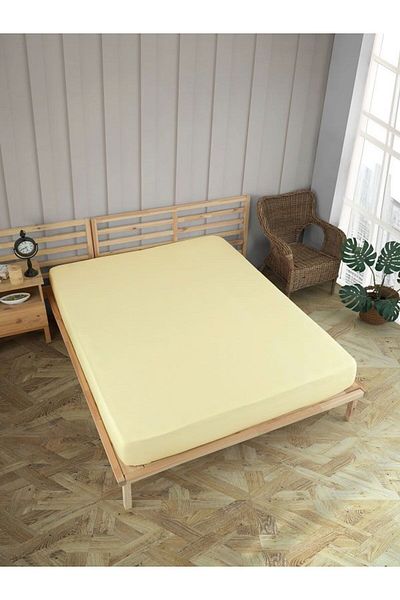 uykulife home collection Uykulife Gold Series - Single Yellow Elastic Sheet