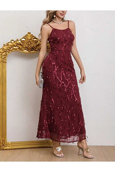 elissaa saçakli uzun abiye elbise