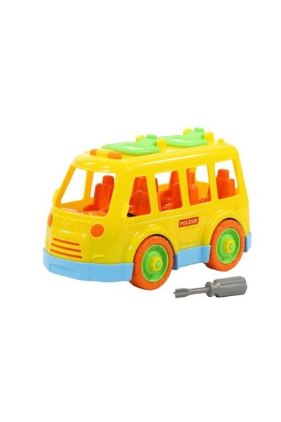 Muhtelif Polesie Minibus قابل للفصل، حافلة صغيرة تعليمية باللون الأصفر