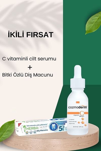 Herbadent Plant Essence Toothpaste 90 gr Cozmoderm Vitamin C Serum 30 ml
