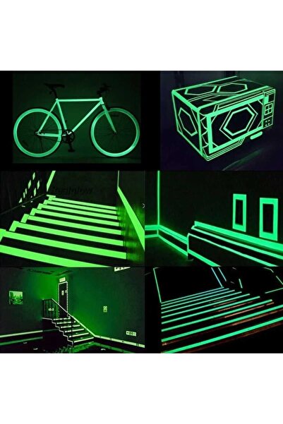 ESEMİZ Karanlıkta Işık Veren Gece Parlayan Su Geçirmez  Fosforlu Yeşil Flores...
