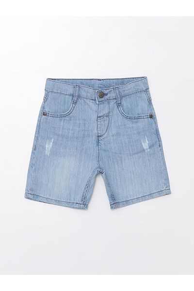 LC Waikiki LCW Baby - Baby Boy Jean Shorts, Elastic Waist Basic Model