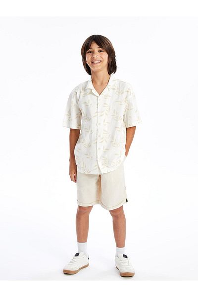 LC Waikiki LCW Kids Boy's Linen Blended Comfortable Shorts - Elastic Waist