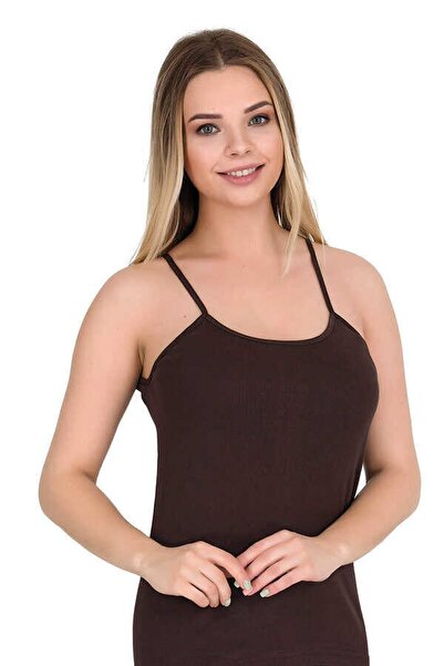 Ceylanoğlu Kadın Siyah Ribana Ip Askılı Atlet 6'lı