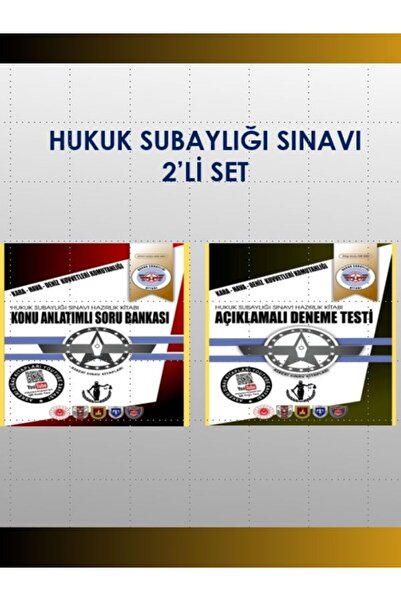 Askeri Sınav Kitapları Hukuk Subaylığı Sınavına Hazırlık Sınavı İçin 2’li Set