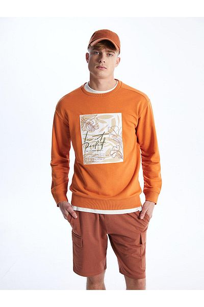 LC Waikiki Ανδρικό φούτερ XSIDE - Crew Neck, μακρυμάνικο, εμπριμέ