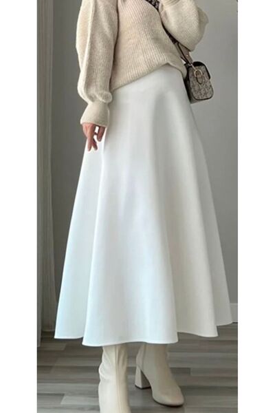 CNG MODA Fusta evazată Maxi Crepe