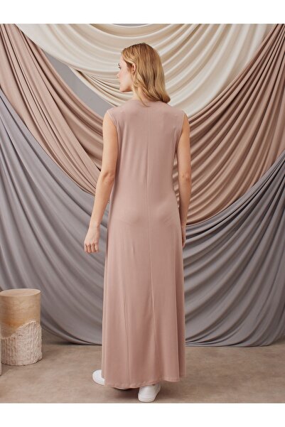 Femple Modest Αμάνικο εσώρουχο φόρεμα χρώματος δέρματος - Στρώση φορέματος χωρίς μανίκια