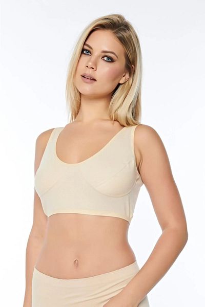 Ceylanoğlu Women's Skin Color Half Athlete Body 3-Piece