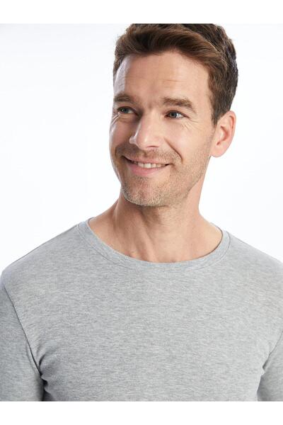 LC Waikiki LCWAIKIKI Classic Bisiklet Yaka Uzun Kollu Erkek Tişört