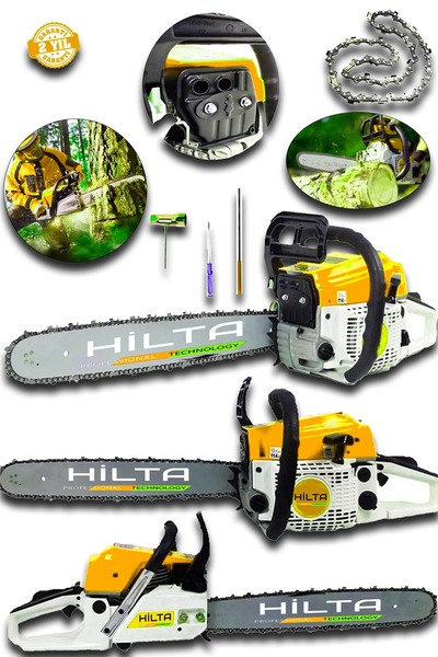 Hilta Power Alman 16 Hp Çelik Şanzıman Benzinli Ağaç Odun Dal Motorlu Hızar B...