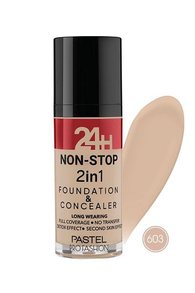 Pastel 24h Non-stop 2in1 Foundation & Concealer - Foundation & Concealer 603 Ivory