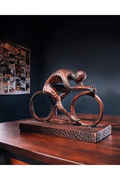 Home Bakır Renk Bisikletçi Heykeli