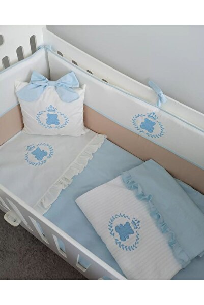 Ege HOME Decoration&Accessories طقم سرير أطفال مكشكش مطرز 4 قطع من Ege Home D...