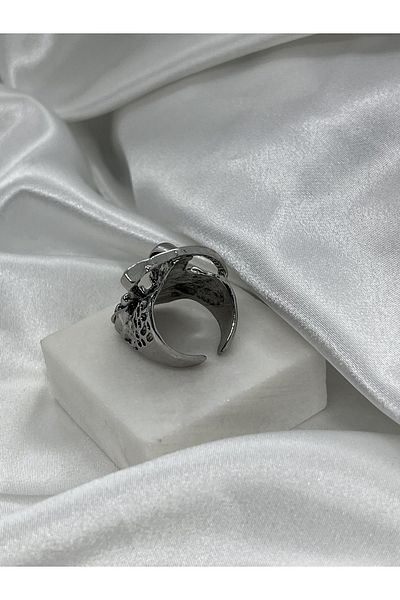 Yıldız Accessory Adjustable Cut Unisex Steel Executioner Ring