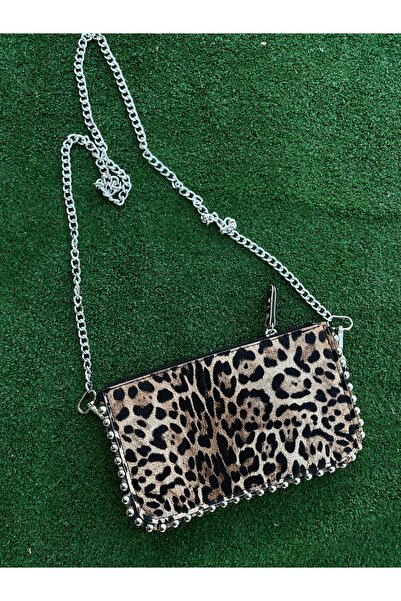 melecco Geantă portofel pentru femei cu împânzire cu model leopard - Piele ar...