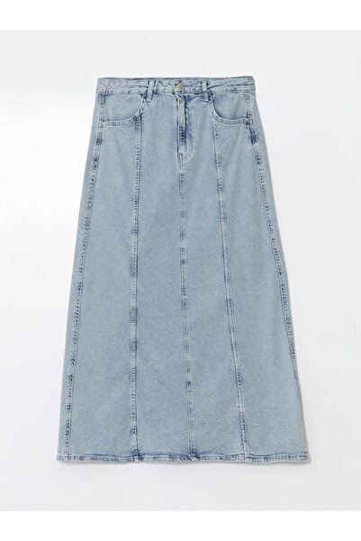 LC Waikiki LCWAIKIKI - Klasszikus, karcsúsított női farmer szoknya, A-vonal