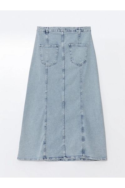 LC Waikiki LCWAIKIKI – klassischer Slim-Fit-Jeansrock für Damen, A-Linie