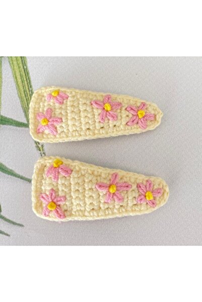 Punch Dükkanı Motiv triunghi tricotat cu broderie florală Cataramă snap din 2...